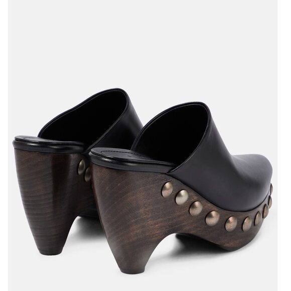 Alaia Le Sabot Black Studded Leather Clogs / Mules EU 40 US 10 - Picture 9 of 14